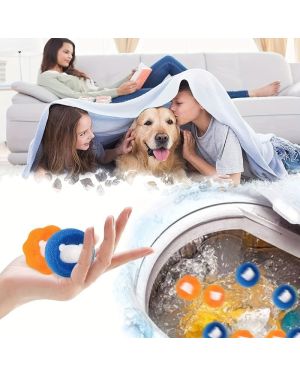 Set de 3 Boules de Lavage Anti Poils pour Machine à Laver