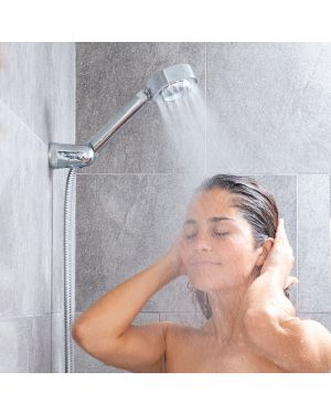 Double Pommeau de Douche avec Distributeur 3 en 1