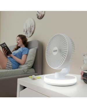 Ventilateur sans Fil Rechargeable avec LED 2 en 1