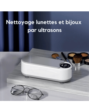 Machine à Ultrasons de Nettoyage pour Bijoux, Accessoires de Maquillage et Lunettes